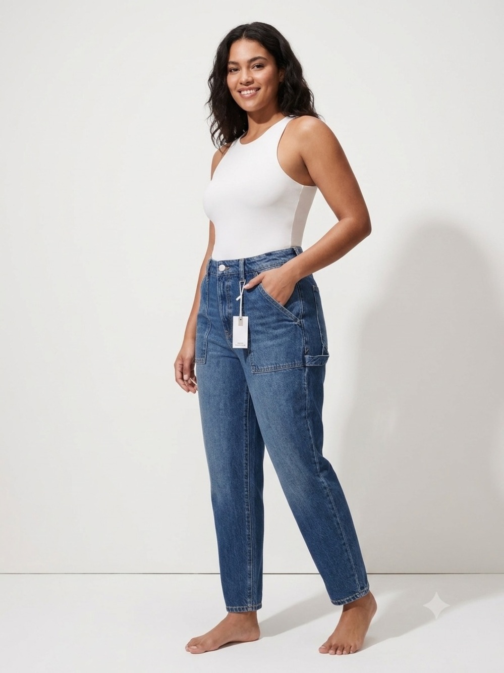 Good American  Utility Boyfriend Jeans THE WEEKENDER size 6